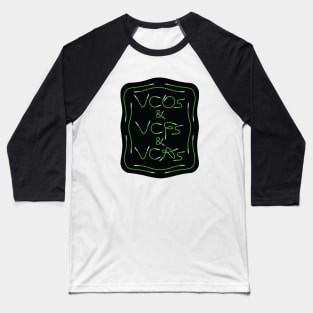 Modular Synthesizer Patch Cables Baseball T-Shirt